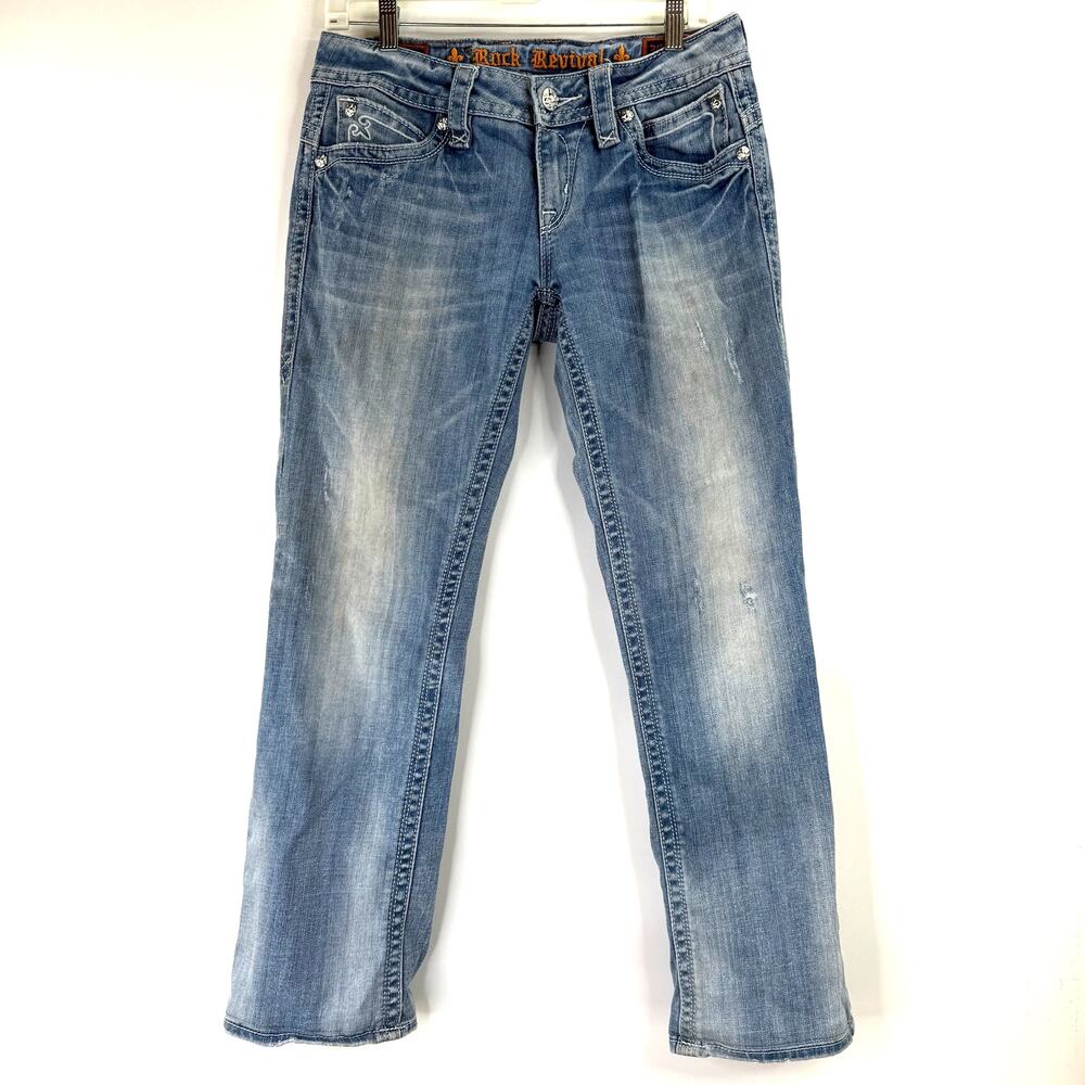 Rock Revival Women's Heather Straight Leg Jeans Size 30